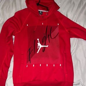 red air jordan hoodie!! worn twice. originally $60 only asking for $30 !!